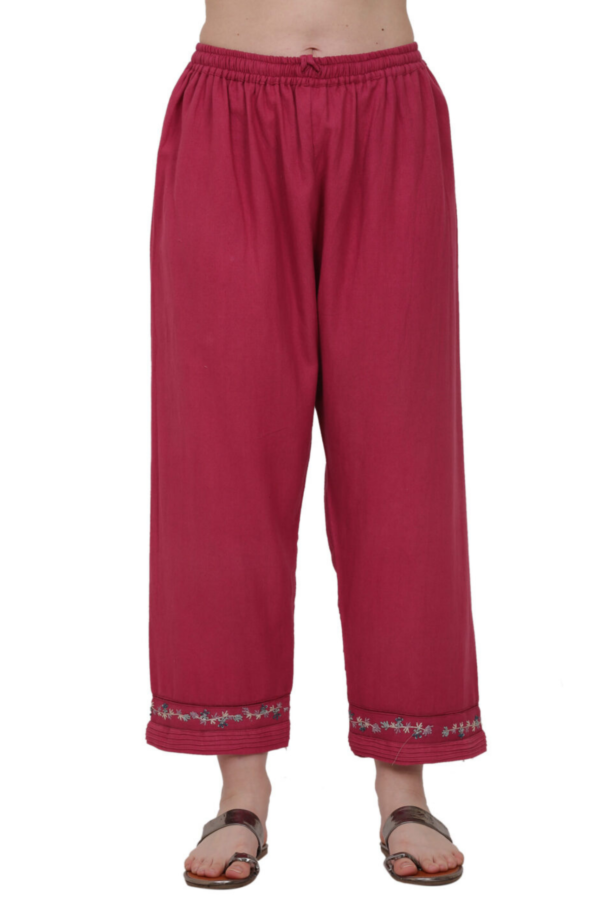 Hand Thread Embroidered Palazzo (Free Size)