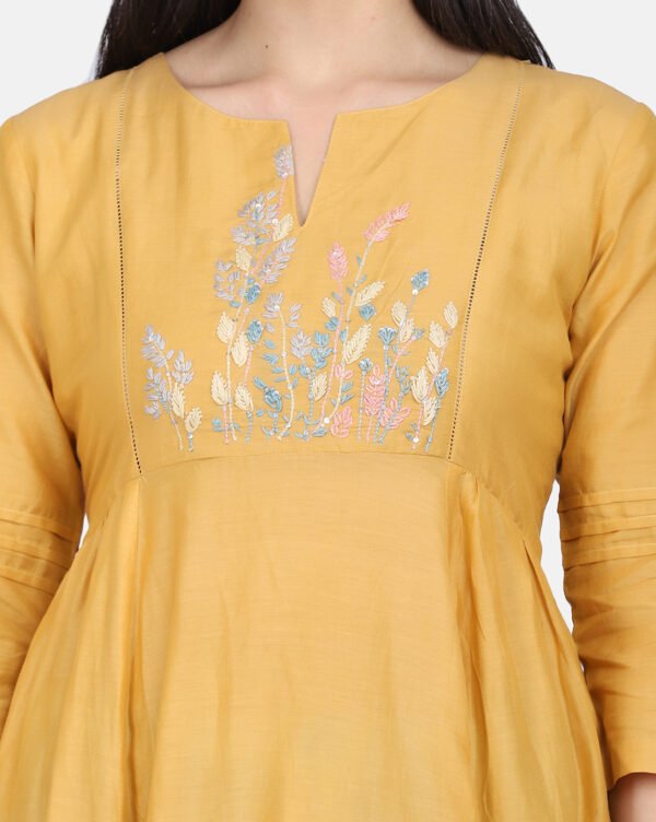 IMG_0079 Kurta With Hand Embroidered Yoke