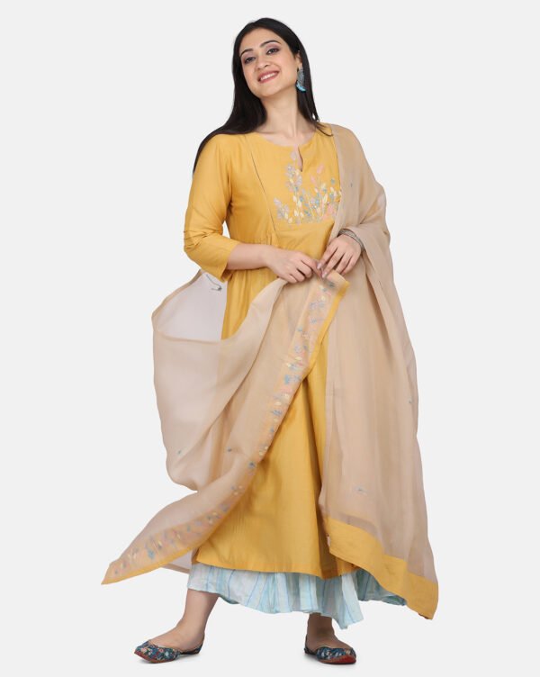 IMG_0150 Kurta With Hand Embroidered Yoke