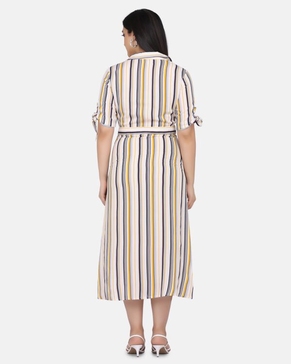 Shirt Dress With Hand Embroidered French Knots