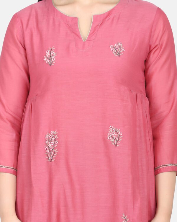 IMG_9791 Kurta With All Hand Embroidered Cotton Silk Kurta With Lining