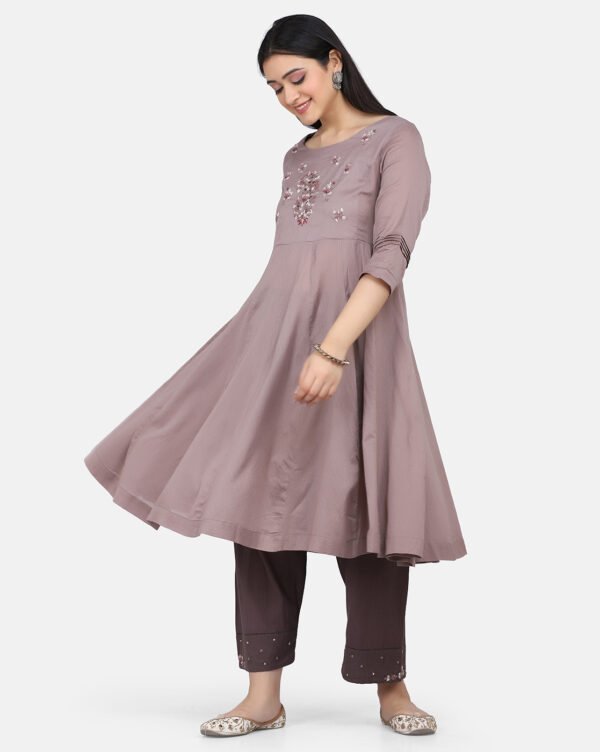 Delicate Floral Hand Embroidered Kurta