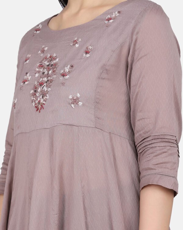 Delicate Floral Hand Embroidered Kurta