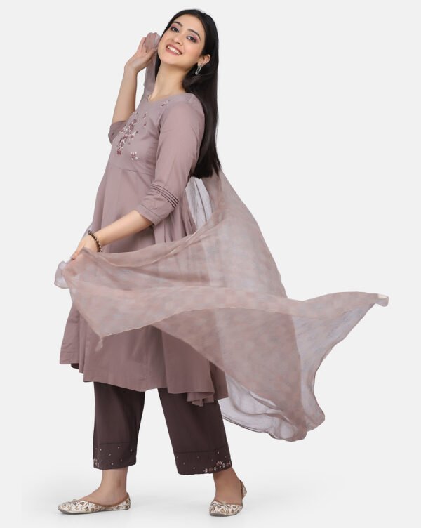 Delicate Floral Hand Embroidered Kurta