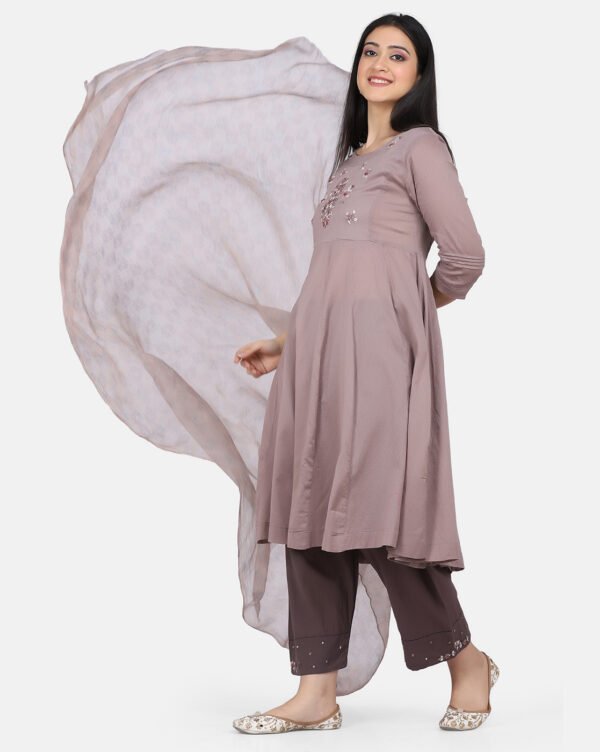 Delicate Floral Hand Embroidered Kurta