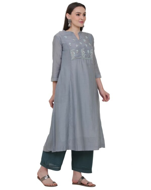 Cotton Viscose Hand Embroidered Kurta