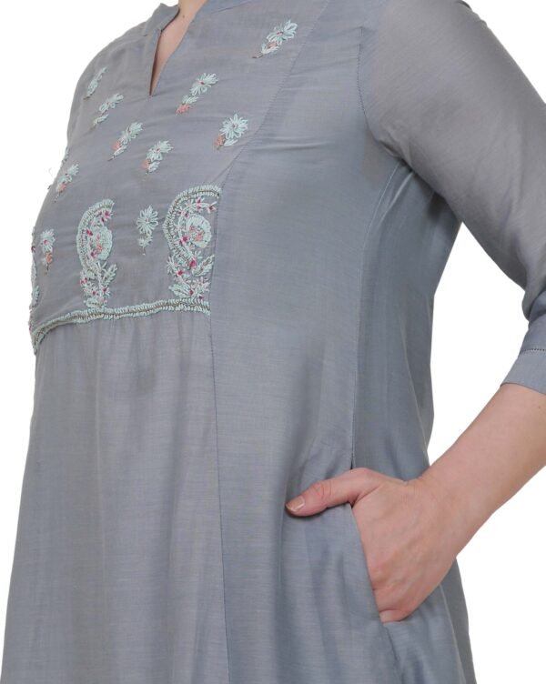 Cotton Viscose Hand Embroidered Kurta