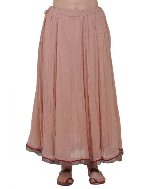 Cotton Dobby Crikled Skirt With Tissue Border (Free Size)