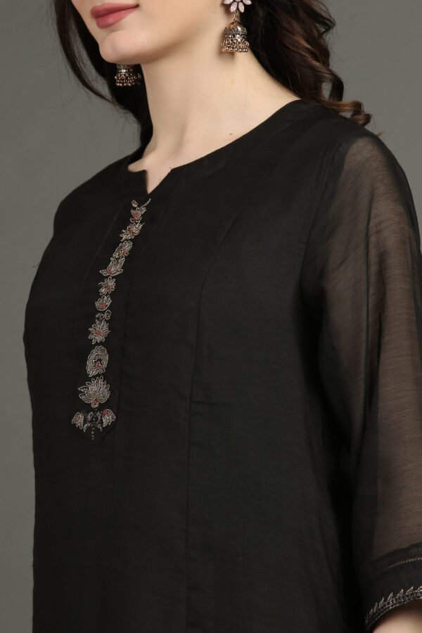 IMG_1041 Delicate Zardozi Hand Embroidered Lined A Line Kurta
