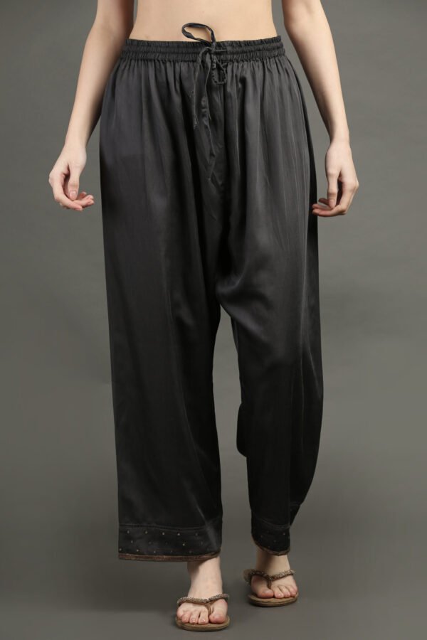 Hand Embroidered Adjustable Waist Pants