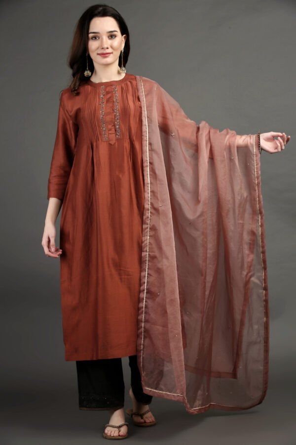 IMG_1094 Delicate Hand Embroidered Organza Dupatta