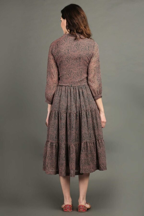 IMG_1097 Printed Floral Tired Chiffon Dress