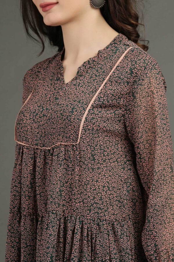 IMG_1109 Printed Floral Tired Chiffon Dress