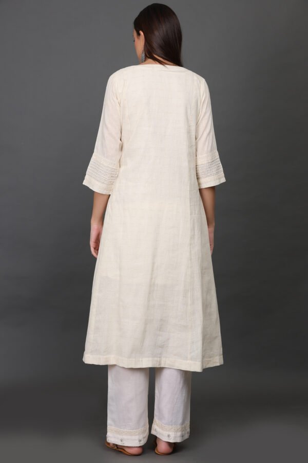 0G3A9432 COTTON JACQUARDHAND EMBROIDERED BOHEMIAN KURTA