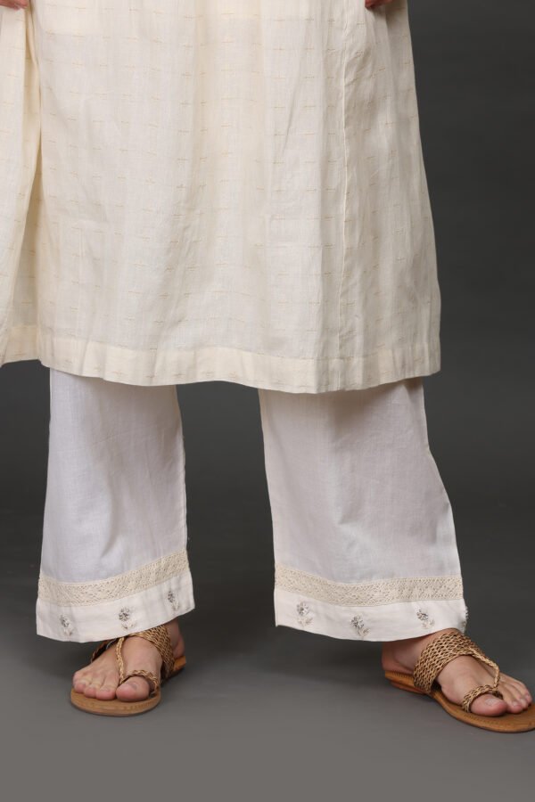 0G3A9437 HAND EMBROIDERED COTTON PANTS