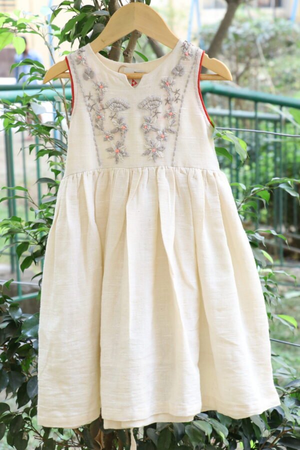HAND EMBROIDERED COTTON HANDLOOM DRESS