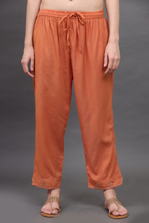 COTOTN SILK  ZARDOZI HAND EMBROIDERED KURTA , PANT & DUPATTA (SET OF 3)