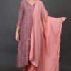 CORAL COTTON SILK HAND EMBROIDERED DUPATTA