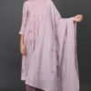 JACQUARD HAND EMBROIDERED A LINE KURTA, PANT & DUPATTA(Set of 3)
