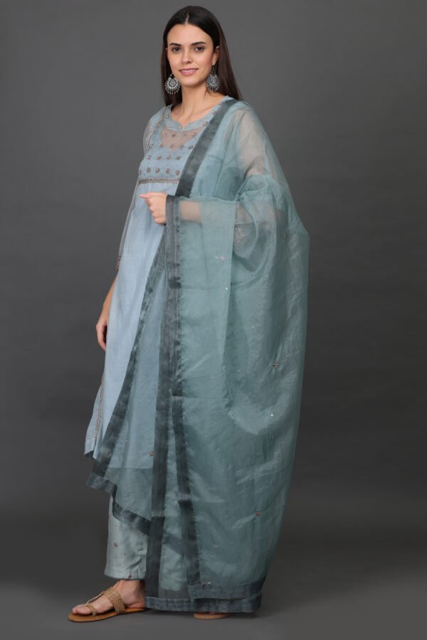 0G3A9338 Antique zardozi hand embroidered KURTA, PANT, DUPATTA (SETOF3)