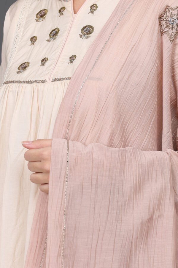 COTTON SILK hand embroidered DUPATTA