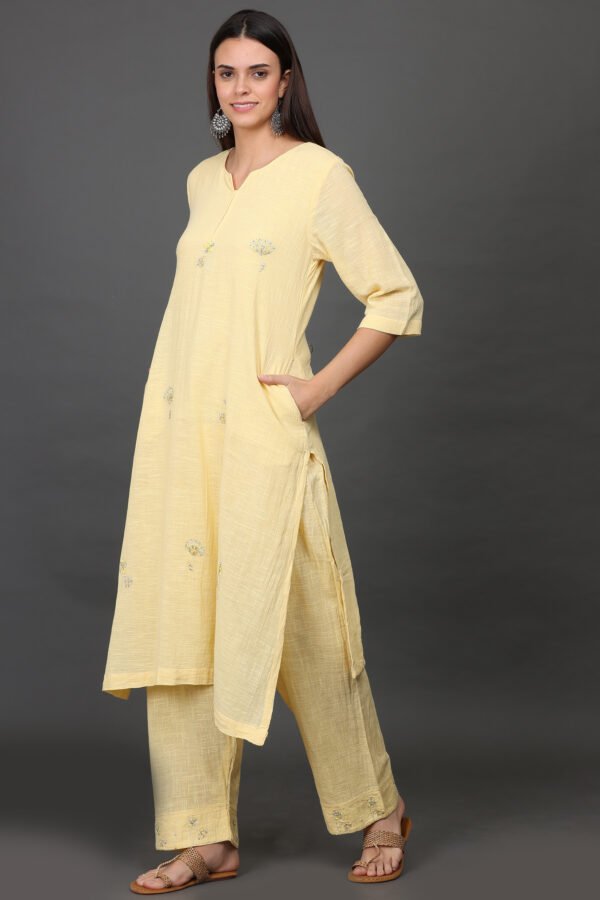 0G3A9362 COTTON HAND EMBROIDERED PANTS