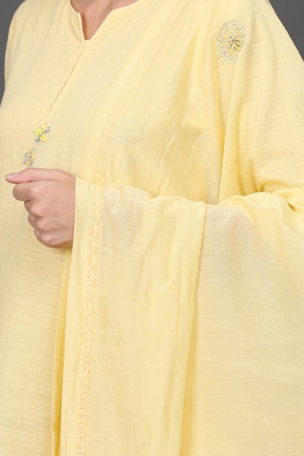 COTTON SILK HAND EMBROIDERED DUPATTA