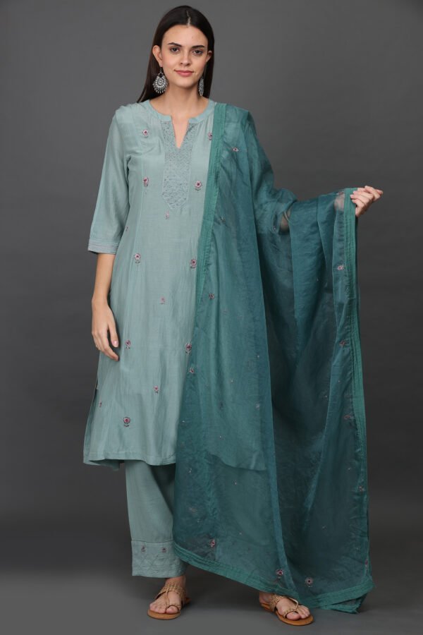 ORGANZA HAND EMBROIDERED DUPATTA