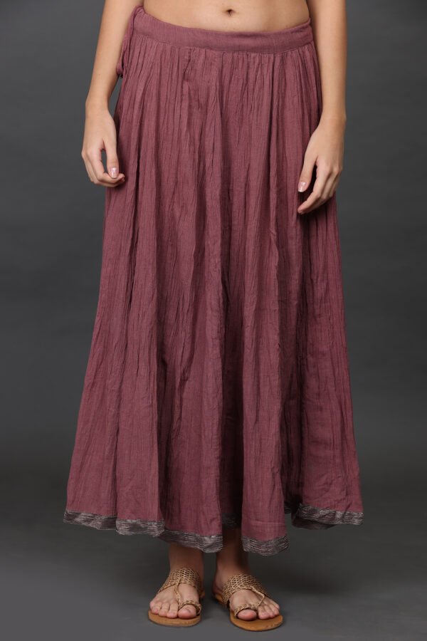 0G3A9386 COTTON CRINKLED TISSUE BORDER SKIRT