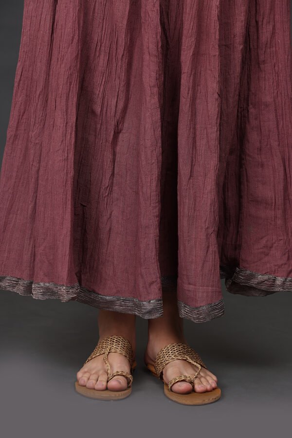 0G3A9387 COTTON CRINKLED TISSUE BORDER SKIRT