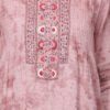 0G3A9393 COTTON JACQUARD HAND EMBROIDERED A LINE KURTA