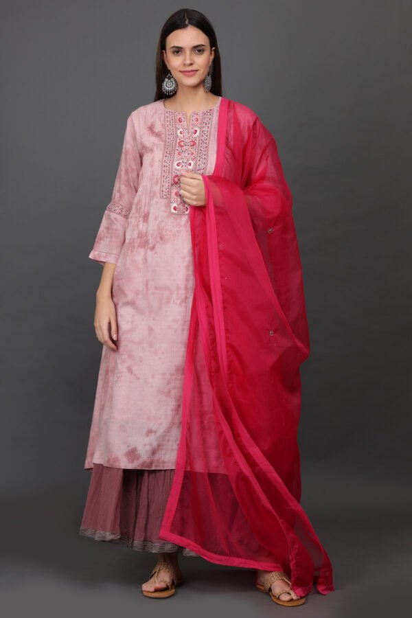 ORGANZA HAND EMBROIDERED DUPATTA