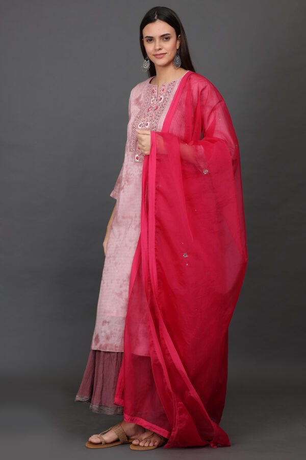 ORGANZA HAND EMBROIDERED DUPATTA
