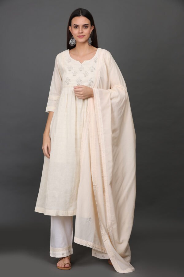 ZARDOZI HAND EMBROIDERED PANT, KURTA & DUPATTA(SET OF 3)