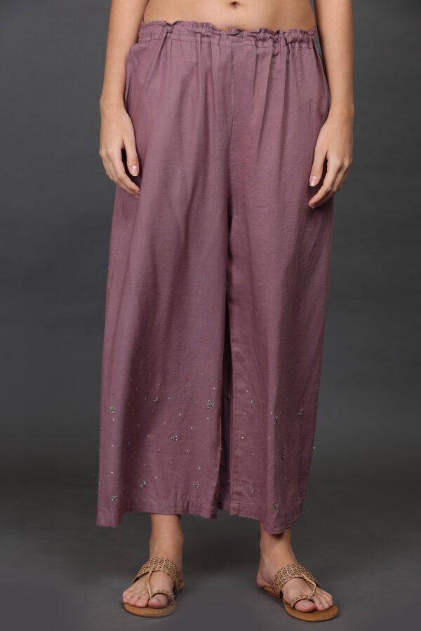 0G3A9445 TWILL ANTIQUE HAND EMBROIDERED FARSHI PALAZO