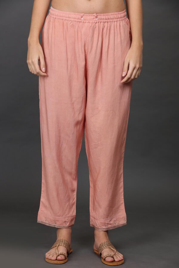 0G3A9524 COTTON HAND EMBROIDERED PANTS