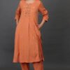 COTOTN SILK  ZARDOZI HAND EMBROIDERED KURTA , PANT & DUPATTA (SET OF 3)